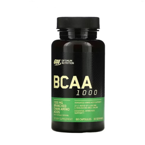 Optimum Nutrition، "BCAA 1000، 1000 ملجم، 60 كبسولة (500 ملجم لكل كبسولة)"